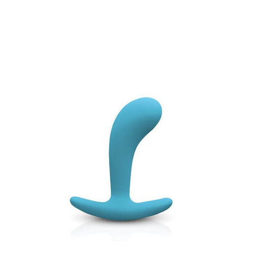 Flirefly Contour Butt Plug, Blue, Small, front view | Flirtybay.com.au