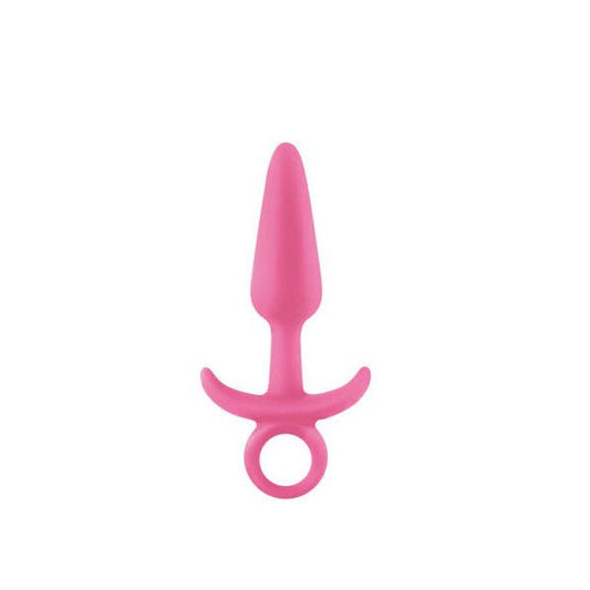 Firefly prince butt plug, pink, front view 