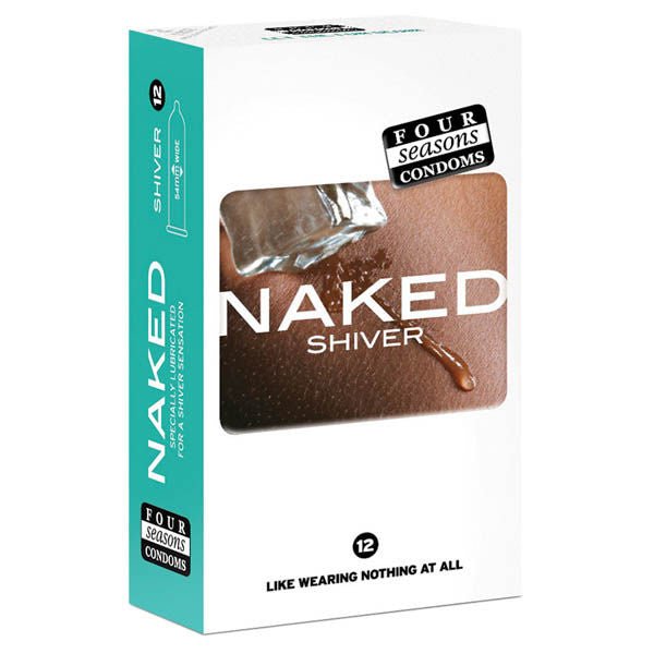 Four seasons - naked shiver - 12 pack condoms -  box front view | Flirtybay.com.au
