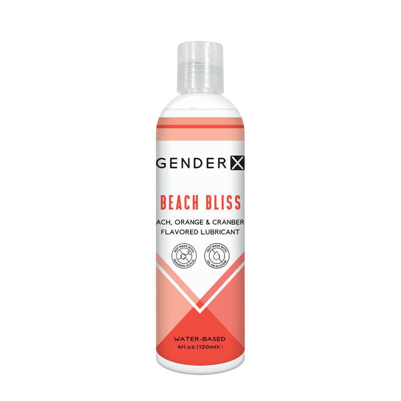 Gender x - beach bliss flavoured water-based lubricant - 120 ml - Product front view  | Flirtybay.com.au