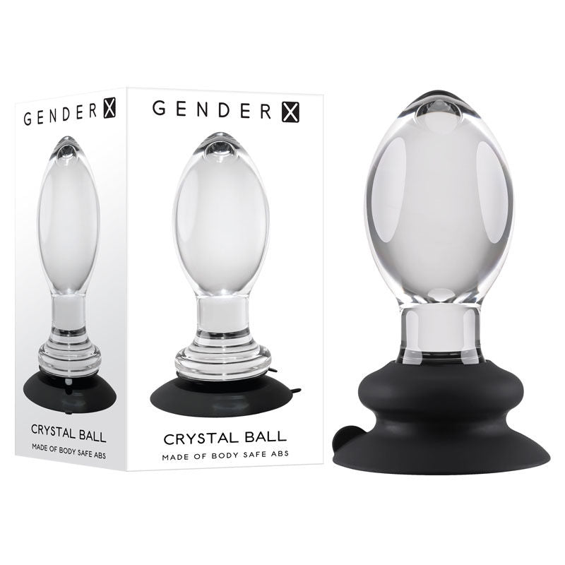 Gender x - crystal ball - butt plug - Product front view and box front view | Flirtybay.com.au