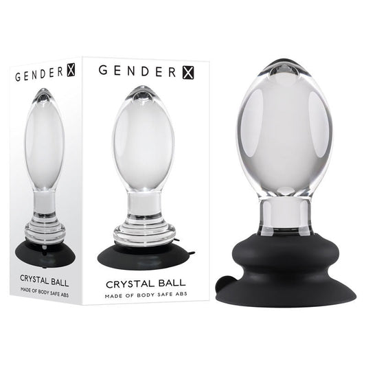 Gender x - crystal ball - butt plug - Product front view and box front view | Flirtybay.com.au