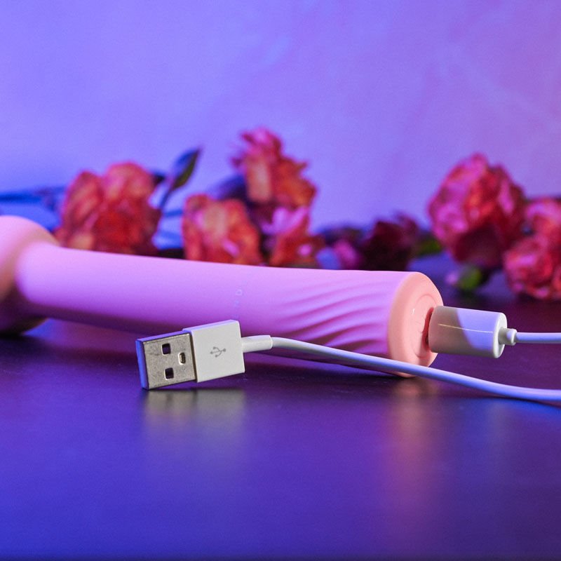 Gender x - flexi vibrating wand - Product bottom view, with charger  | Flirtybay.com.au