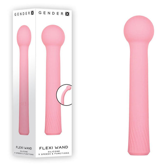 Gender x - flexi vibrating wand - Product front view and box front view | Flirtybay.com.au