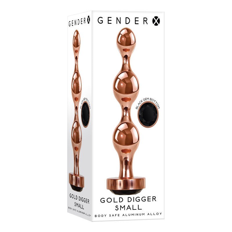 Gender X Gold Digger Butt Plug Small Box View | Flirtybay.com.au