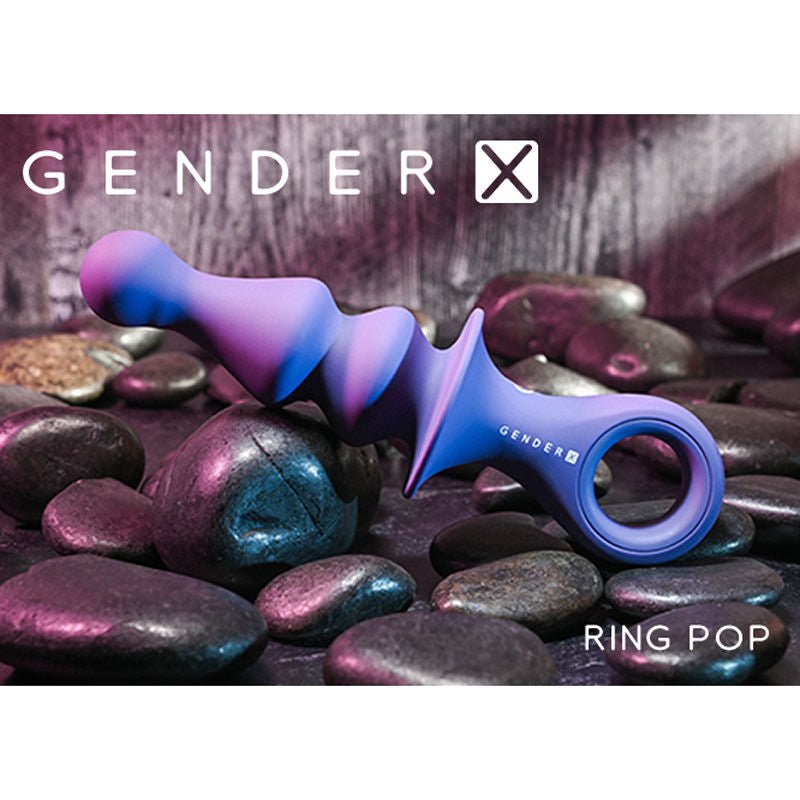 Gender x - ring pop - vibrating anal beads - Product side view  | Flirtybay.com.au