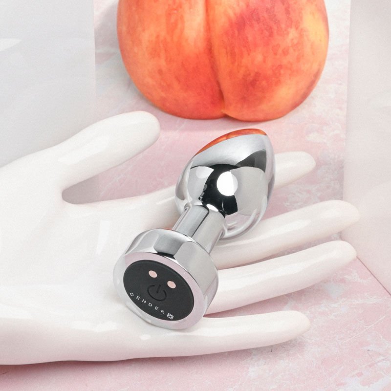 Gender x - rockin' metal vibrating butt plug - Product side view  | Flirtybay.com.au