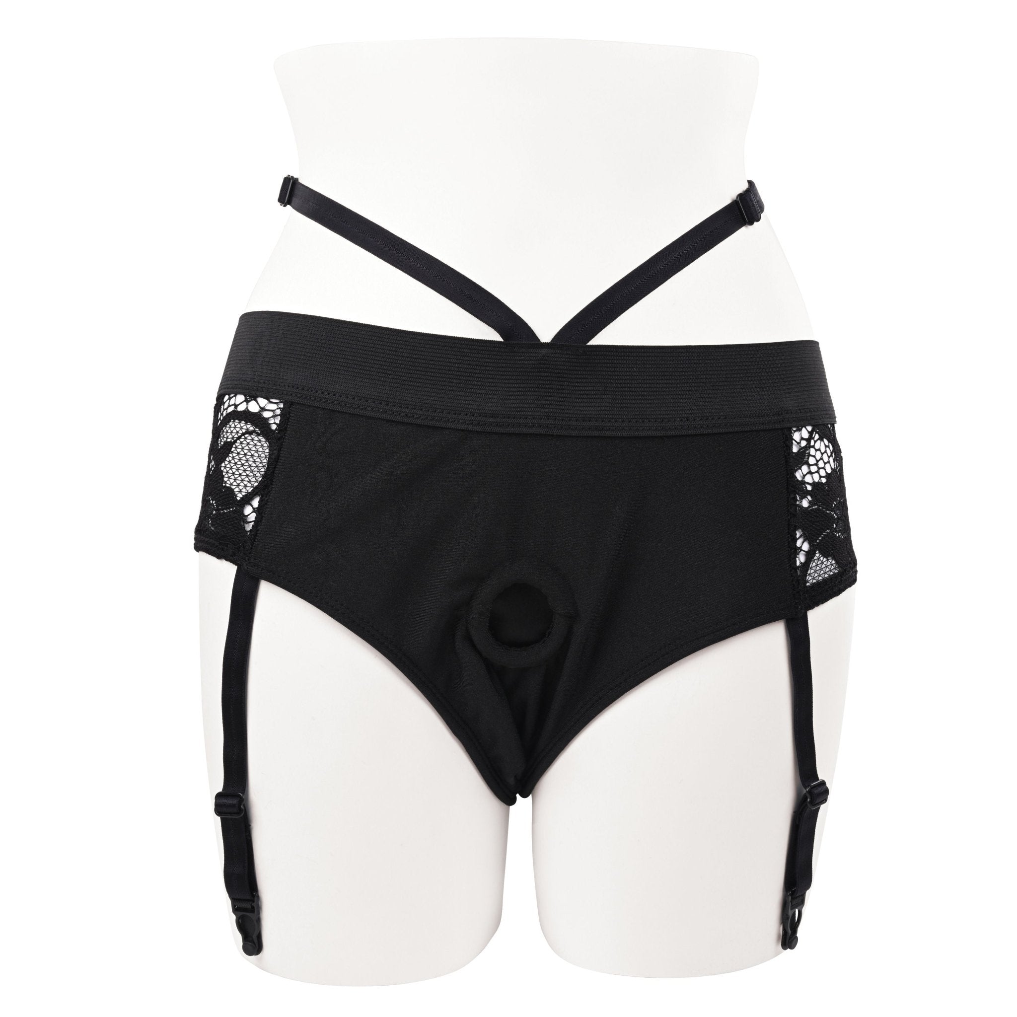 Gender x - snuggle up - remote control - strap-on panty dildo - Product front view, focus on panty  | Flirtybay.com.au