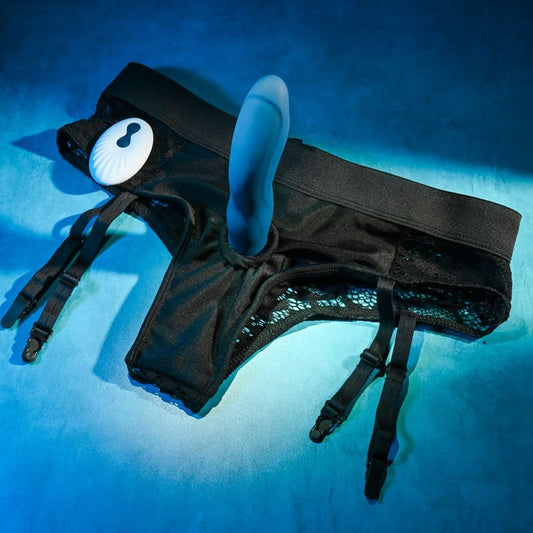 Gender x - snuggle up - remote control - strap-on panty dildo - Product top view  | Flirtybay.com.au