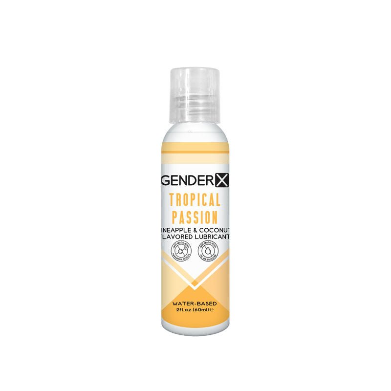 Gender x - tropical passion - flavored water-based lubricant - 60 ml - Product front view  | Flirtybay.com.au