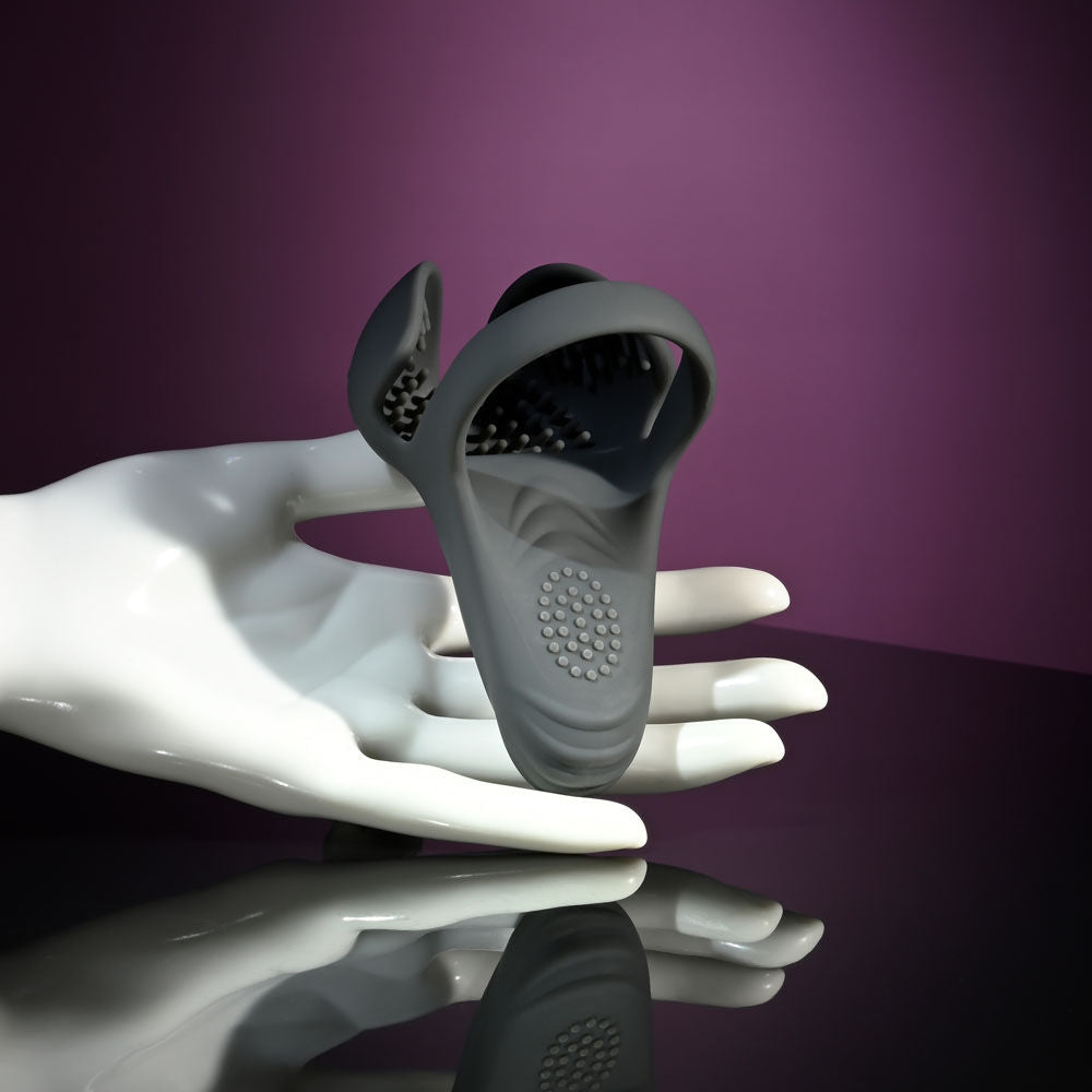 Gender x undercarriage - cock ring - Product front view, in a hand  | Flirtybay.com.au