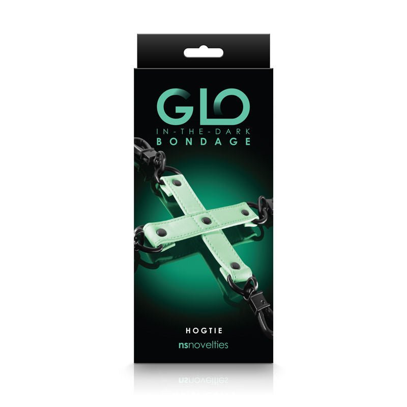 Glo bondage - glow in the dark hog tie -  box front view | Flirtybay.com.au