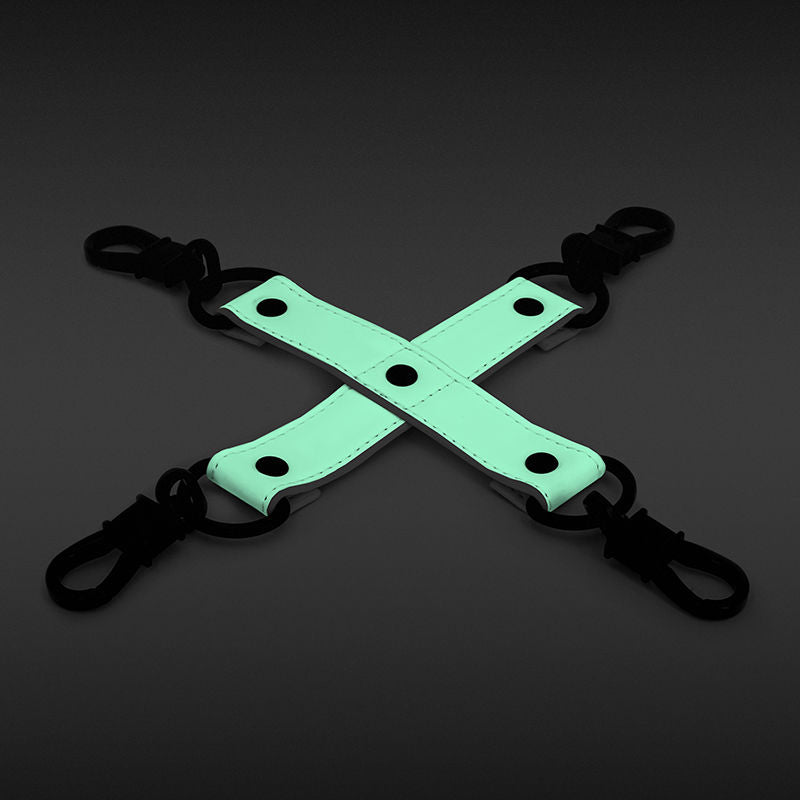 Glo bondage - glow in the dark hog tie - Product front view  | Flirtybay.com.au