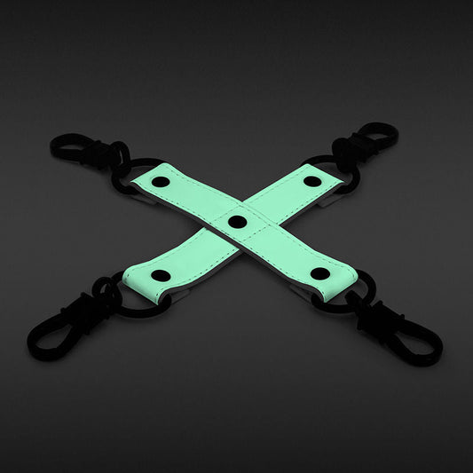 Glo bondage - glow in the dark hog tie - Product front view  | Flirtybay.com.au