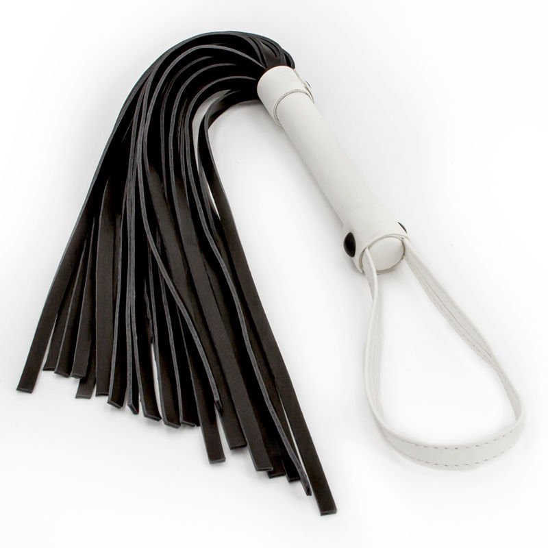 Glo - glow in the dark bondage flogger - Product side view  | Flirtybay.com.au