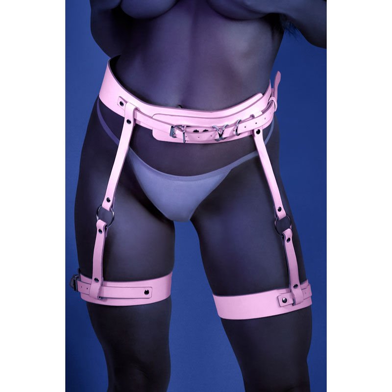Glow - strapped in leg harness - Product front view  | Flirtybay.com.au