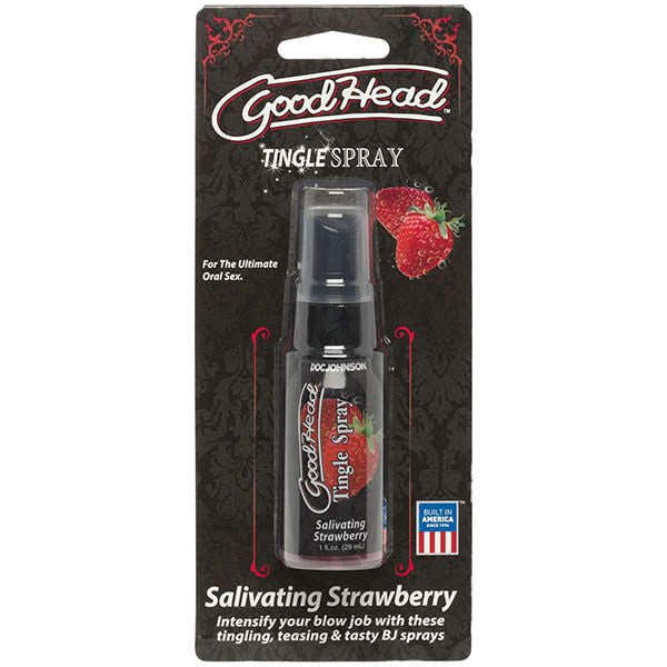 Goodhead - tingle spray - Strawberry - Product front view  | Flirtybay.com.au