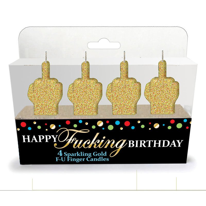 Happy fucking birthday fu candle set - Product front view  | Flirtybay.com.au