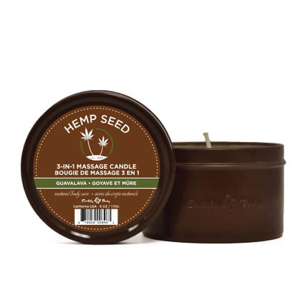 Hemp Seed 3in1 Candle Guavalava, Front view | Flirtybay.com.au