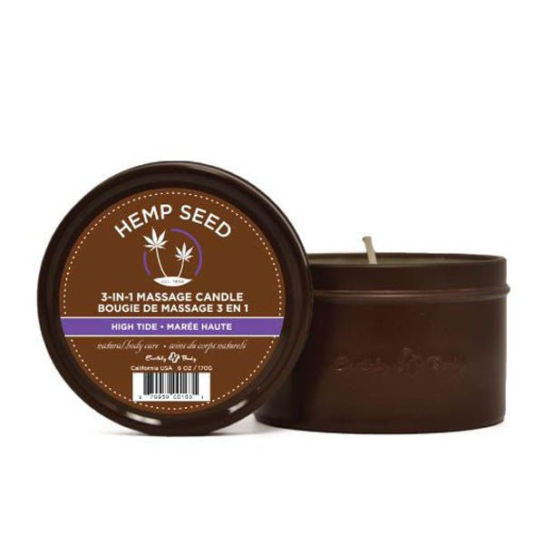 Hemp Seed 3in1 Candle High Tide, Front view | Flirtybay.com.au
