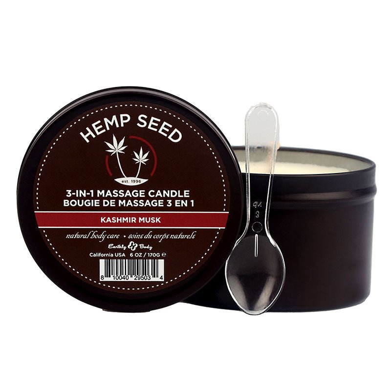 Hemp Seed 3in1 Candle Kashmir Musk, Front view | Flirtybay.com.au