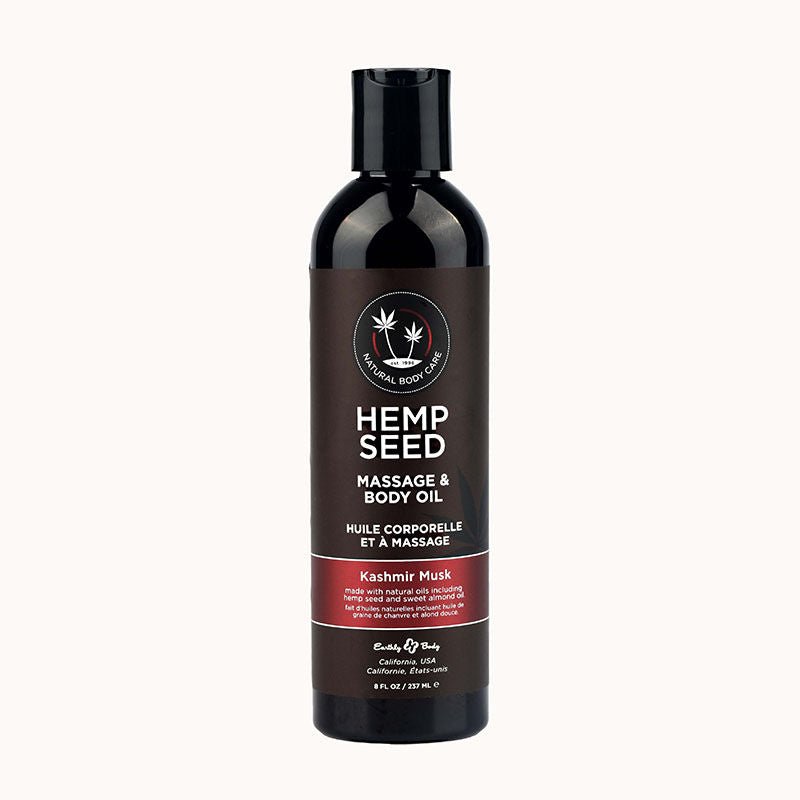 Hemp sedd Massage Body Oil Kashmir Musk, front view | Flirtybay.com.au