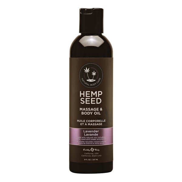 Hemp sedd Massage Body Oil Lavender, front view | Flirtybay.com.au