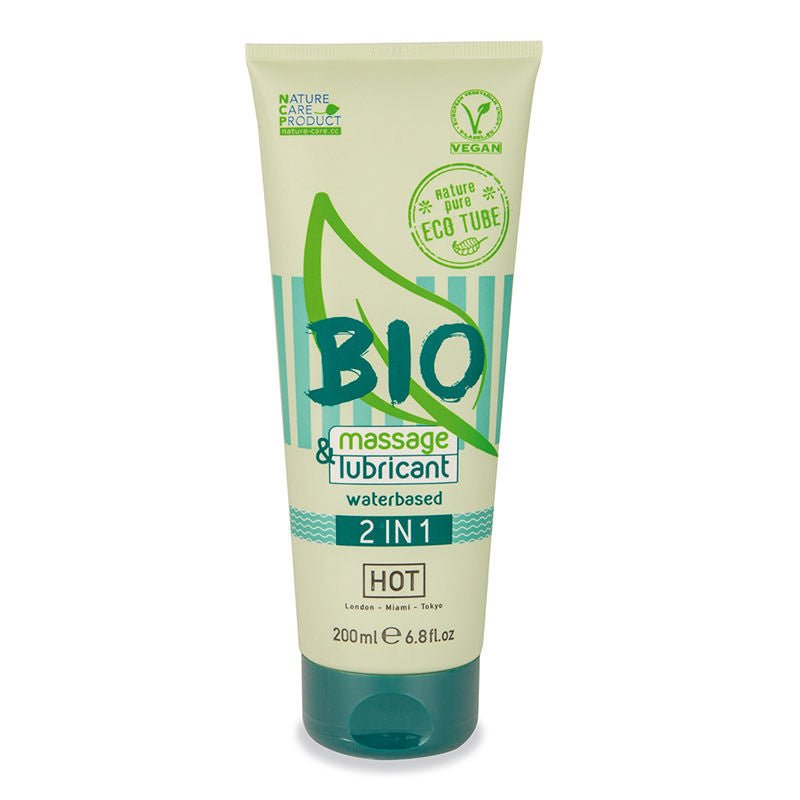 Hot bio - massage & lubricant 2in1 - water-based - Product front view  | Flirtybay.com.au