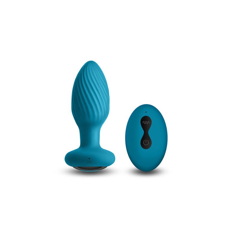 Inya remote control butt plug, blue, front view | Flirtybay.com.au