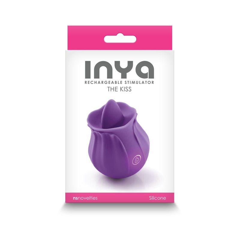 Inya the kiss clitoral stimulator, purple, box view | Flirtybay.com.au