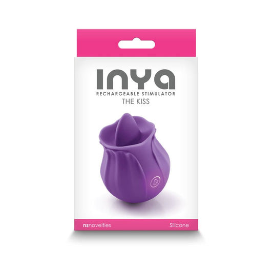 Inya the kiss clitoral stimulator, purple, box view | Flirtybay.com.au