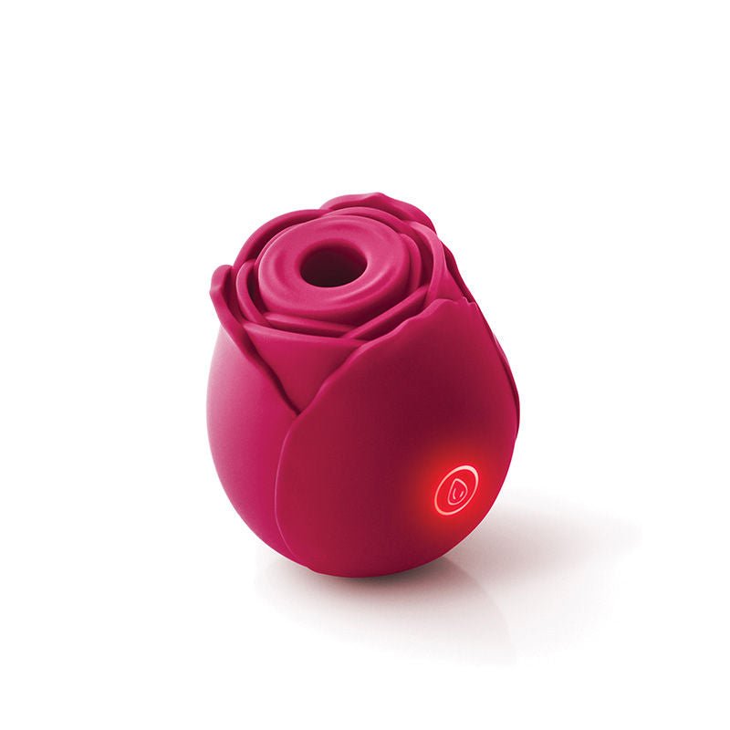 Inya the rose clitoral air pulsing vibrator, red, front view rose toys | Flirty Bay Adult Store Australia