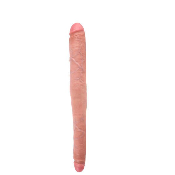 King cock - 16'' tapered double-ended dildo - Product front view  | Flirtybay.com.au