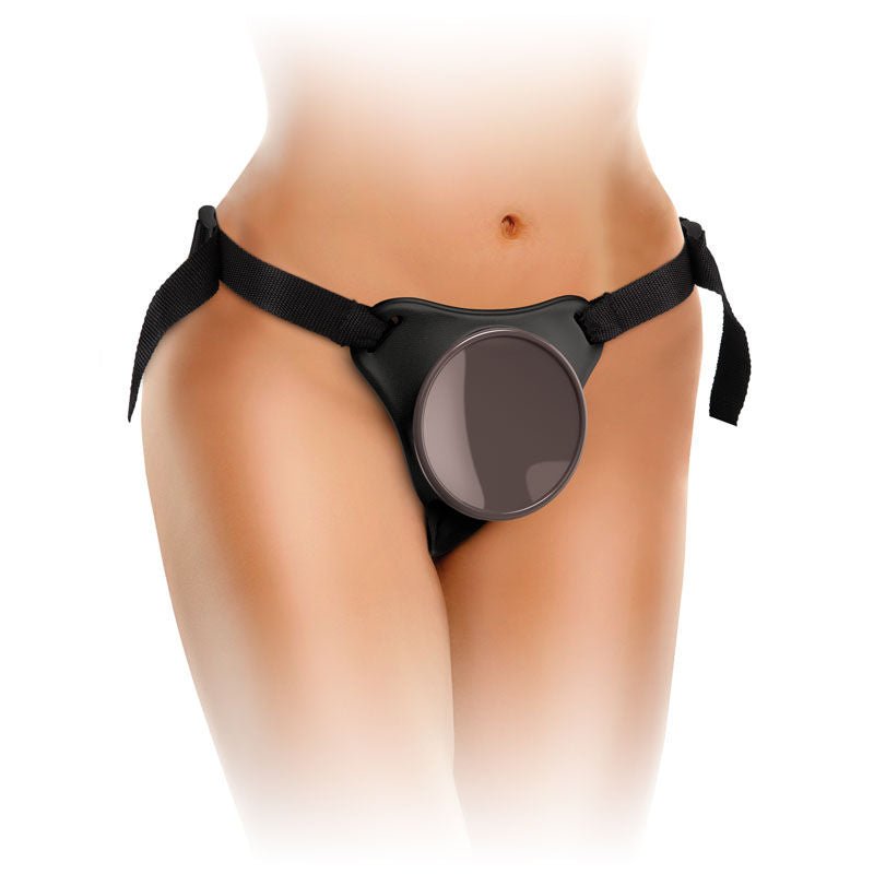 King cock - elite comfy body dock strap-on harness - Product front view  | Flirtybay.com.au