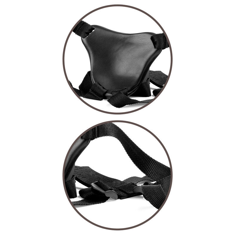 King cock - elite comfy body dock strap-on harness - Strap-on front view  | Flirtybay.com.au