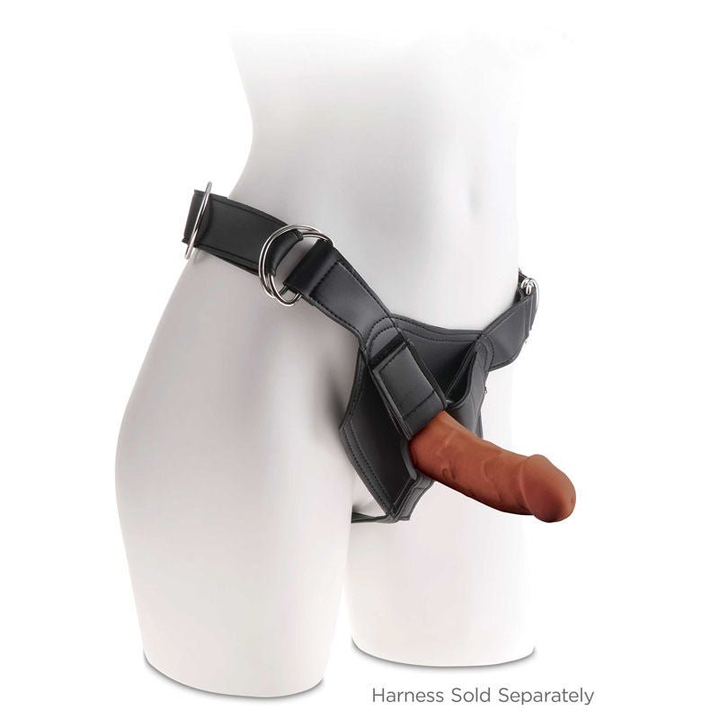 King cock - plus 6'' triple density dildo - Product side view, on a mannequin  | Flirtybay.com.au