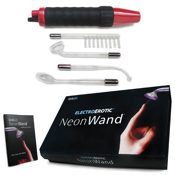 Kinklab - neon wand electrosex kit - Product front view  | Flirtybay.com.au