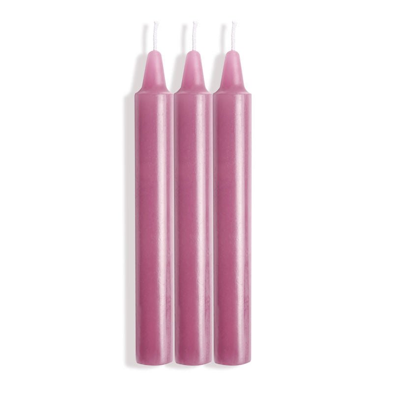 LaCire drip pillar candles, pink, front view | Flirtybay.com.au