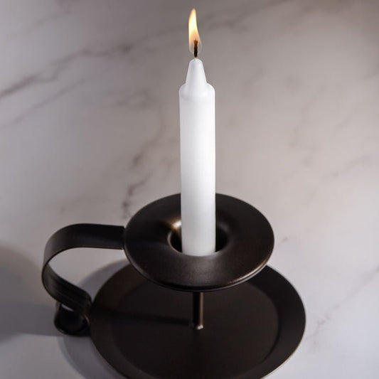 LaCire drip pillar candles, white, top view | Flirtybay.com.au
