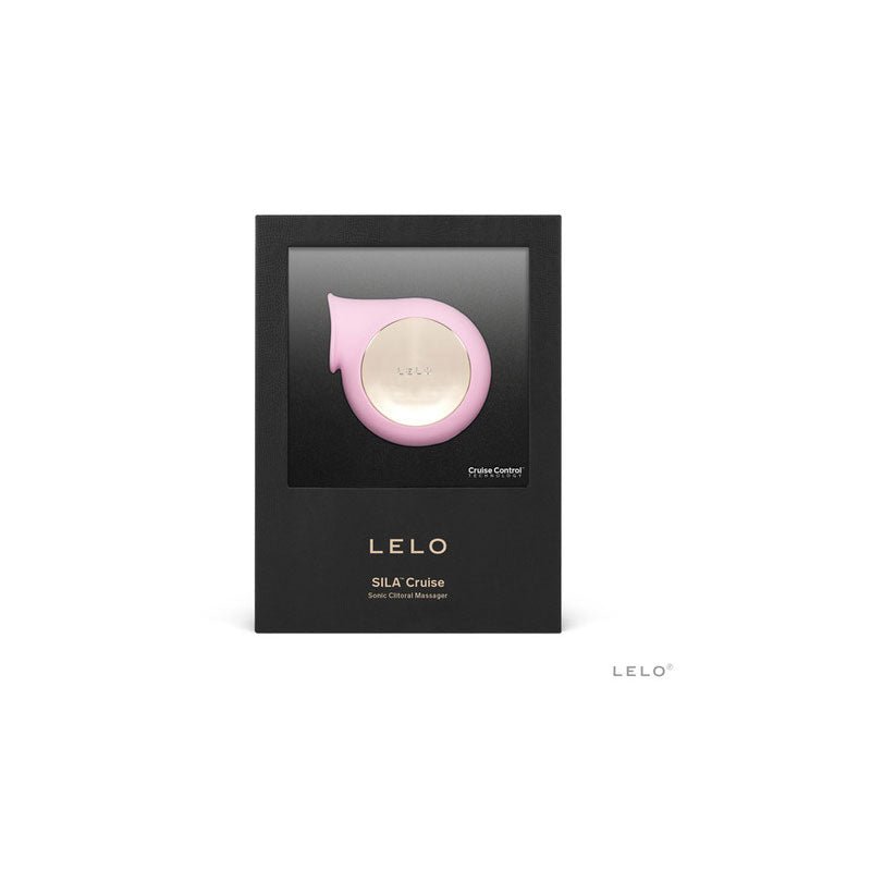 Lelo - sila cruise - pink - sonic wave clitoral massager - Product front view and box front view | Flirtybay.com.au