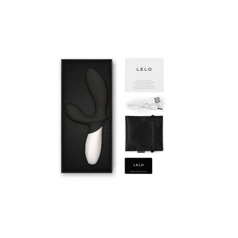 Loki wave 2 - black - prostate massager -  box side view | Flirtybay.com.au