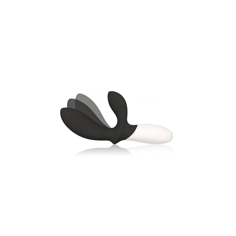 Loki wave 2 - black - prostate massager - Product side two view  | Flirtybay.com.au