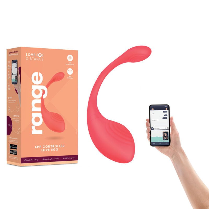 Love - app controlled love egg - Product front view and box side view | Flirtybay.com.au