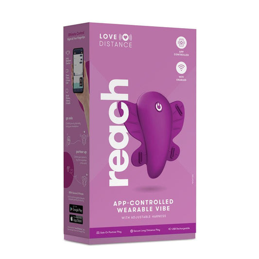 Love - reach - app controlled wearable vibrator -  box side view | Flirtybay.com.au
