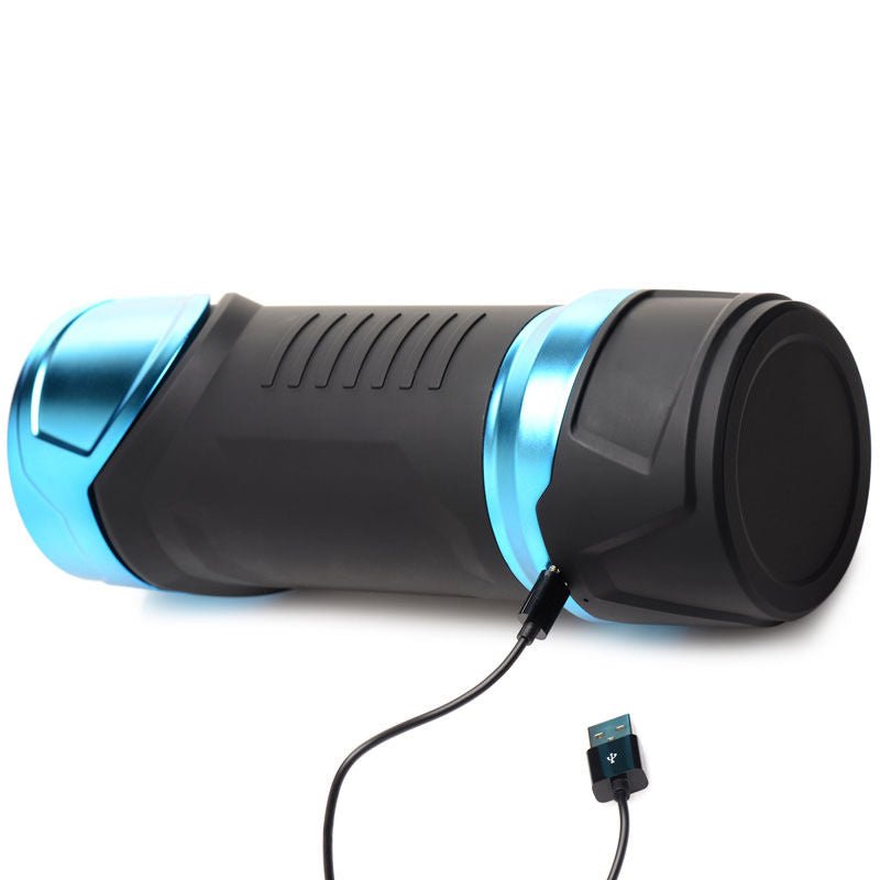 Lovebotz - sucking male masturbator - Product side view, focus on charger  | Flirtybay.com.au