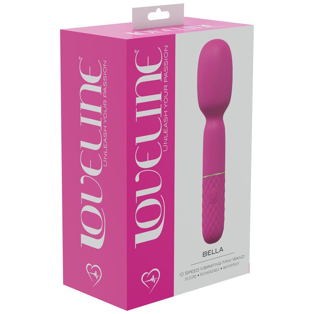 Loveline - bella - vibrating wand -  box side view | Flirtybay.com.au
