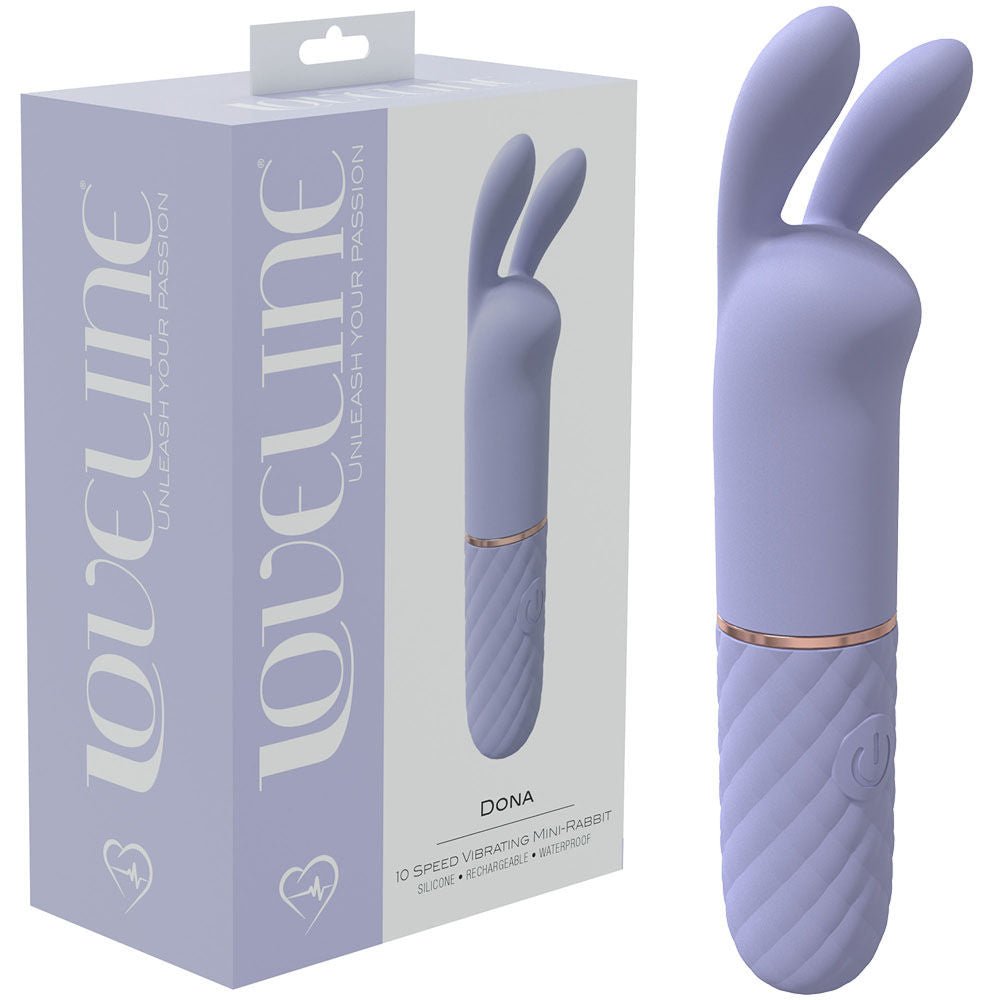 Loveline dona - bullet vibrator - Product side view and box side view | Flirtybay.com.au