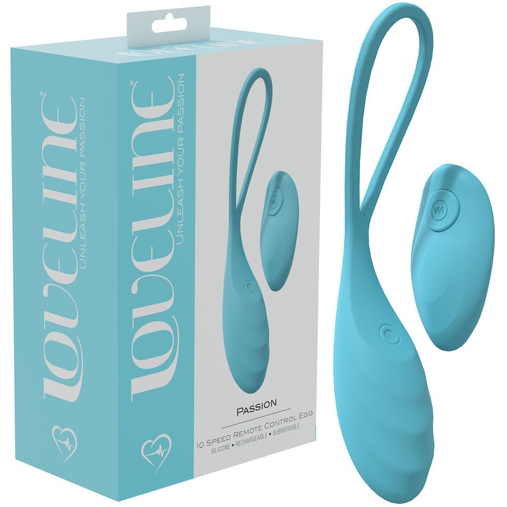Loveline passion - love egg vibrator - Product side view and box side view | Flirtybay.com.au