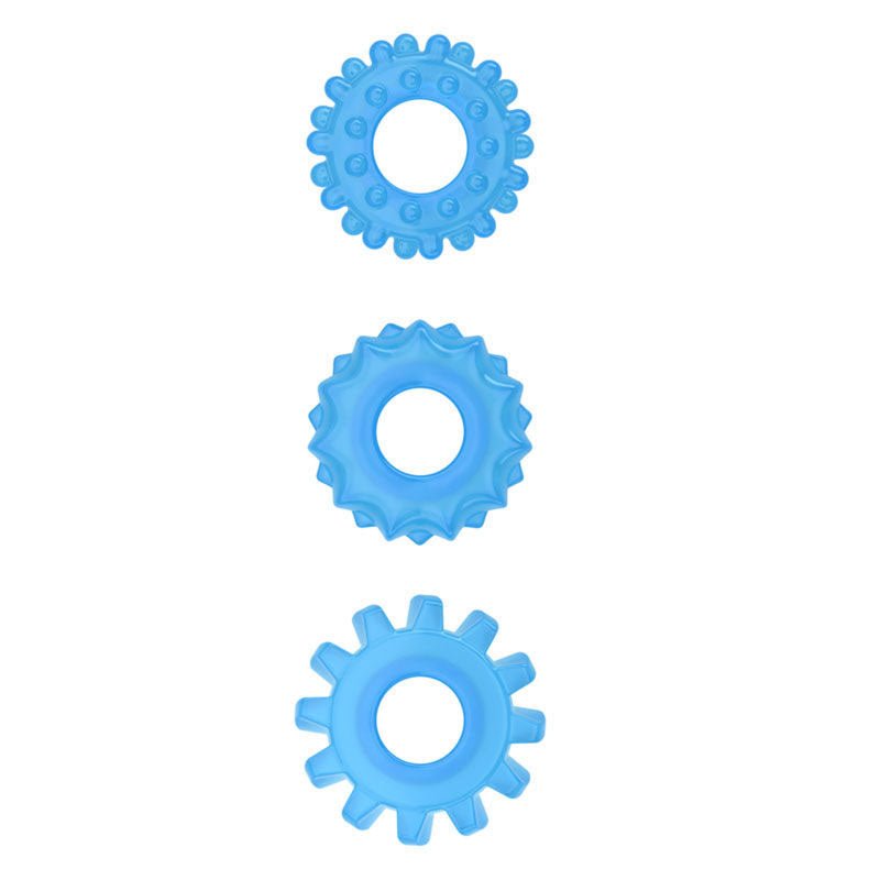 Lovetoy - lumino play cock rings 3 pack - Product front view  | Flirtybay.com.au