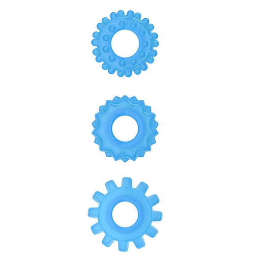 Lovetoy - lumino play cock rings 3 pack - Product front view  | Flirtybay.com.au